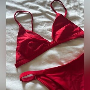 Red bikini set